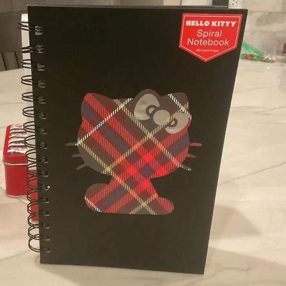Hello Kitty Plaid Spiral Notebook NWT - Picture 1 of 4